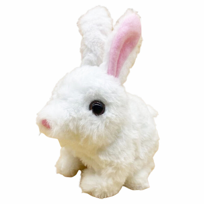 Simulação elétrica brinquedo do coelho do luxuoso para crianças, Coelho animal realista, Primeiros brinquedos educativos
