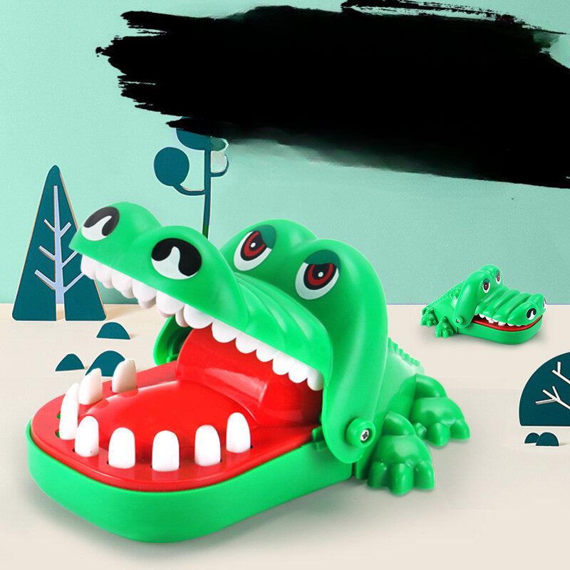 Kinderspiel zeug Krokodil durch Zähne beißen Fingers pielzeug pädagogisches Trainings spielzeug Eltern-Kind-Interaktion