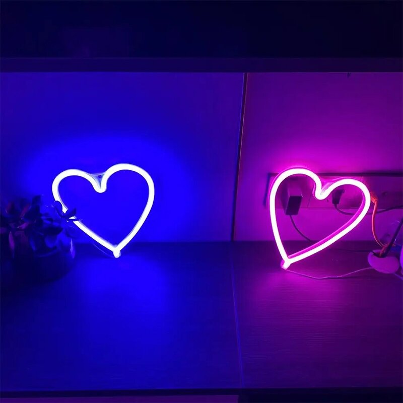 5V Led Neon Light Love Shape สำหรับงานแต่งงานข้อเสนอวันเกิดสารภาพฉากวันวาเลนไทน์หน้าแรกตกแต่ง