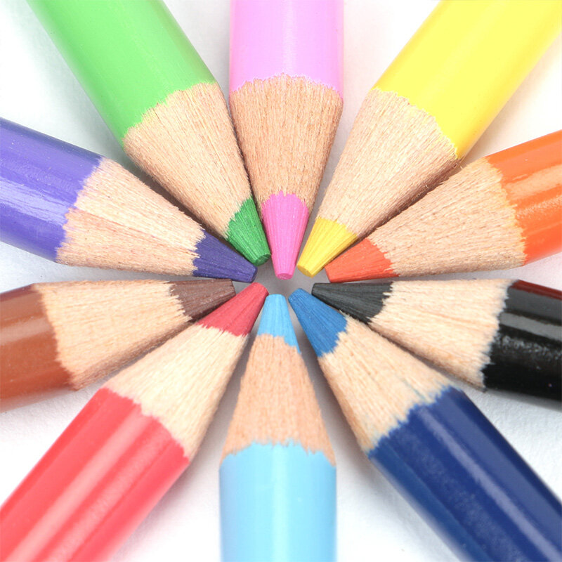 Mini matite colorate Super grandi Set matita da colorare pre-affilata per bambini arte Premium disegno divertimento a casa attività per bambini