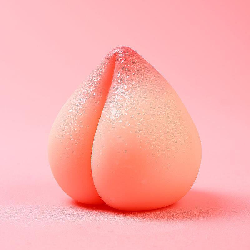 Juicy Peach Bola de descompresión suave, herramienta de descompresión, simulación de melocotón, juguete de silicona, regalo hecho a mano, juguete Fidget
