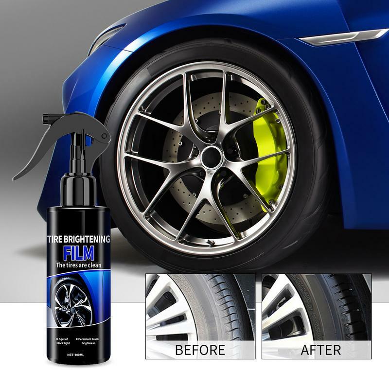 Removedor de hierro para neumáticos de coche, revestimiento brillante Aivc, plástico brillante, goma, detalles automáticos, cuidado químico, 100ML