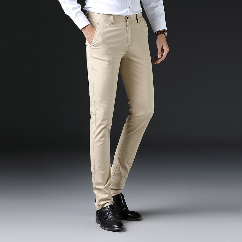 Pantaloni lunghi in cotone da uomo in cotone Caual moda 20222 pantaloni Slim maschili invernali e autunnali