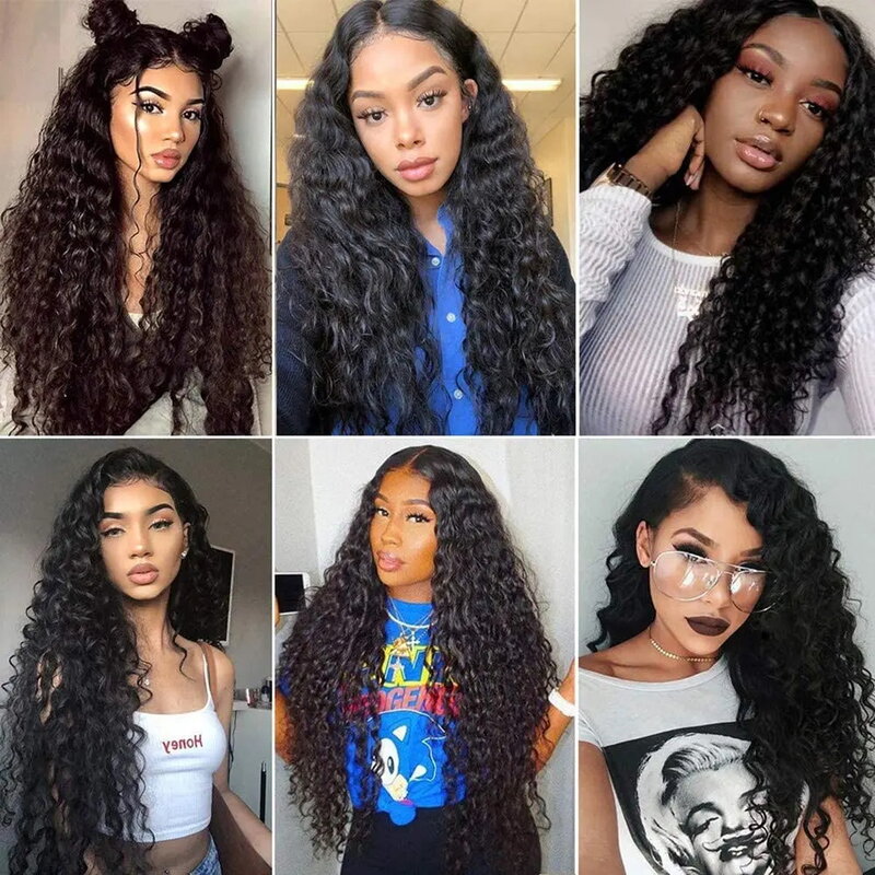 Hd Lace Wig 13x6 Human Hair Curly Wig For Women Pre Plucked 30 36 Inch Loose Deep Wave Water Wave Frontal Wigs 5x5 Closure Wig