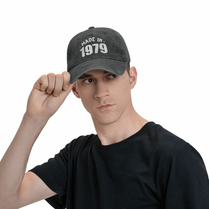 หมวกเบสบอล kado ulang tahun 1979ย้อนยุคแนววินเทจรุ่นลิมิเต็ดหมวกคุณพ่อปรับขนาดได้หมวกกีฬา