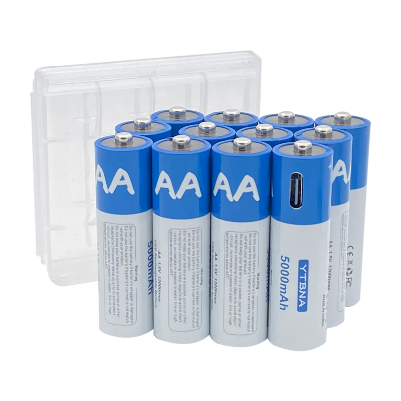 AA 5000mAh USB قابلة للشحن 1.5 فولت AA بطارية ليثيوم أيون للتحكم عن بعد الماوس مروحة صغيرة لعبة كهربائية البطارية مع كابل