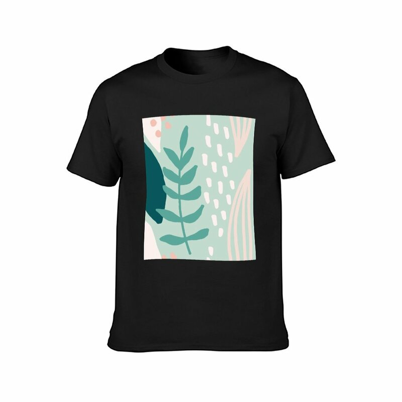 Camiseta de colección de arte con patrón de primavera para hombre, ropa vintage de secado rápido, color negro liso, nueva edición, 14
