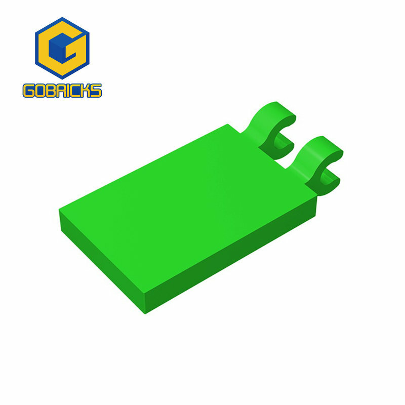 Gobricks-Juego de bloques de construcción para niños, juguete educativo de ladrillos para armar baldosa de 2x3 con 2 Clips, compatible con 30350, 10 piezas