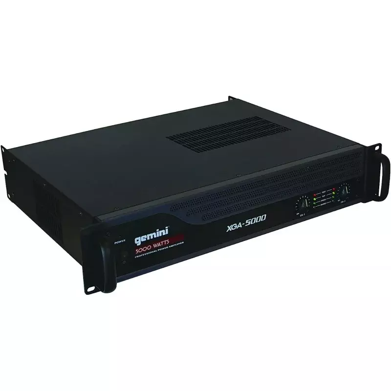 Gemini Sound XGA-5000 Class AB 2X 550W Professional-Grade DJ Amplifier - Power Amplifiers for Live Sound, Rack Mount Design, Per