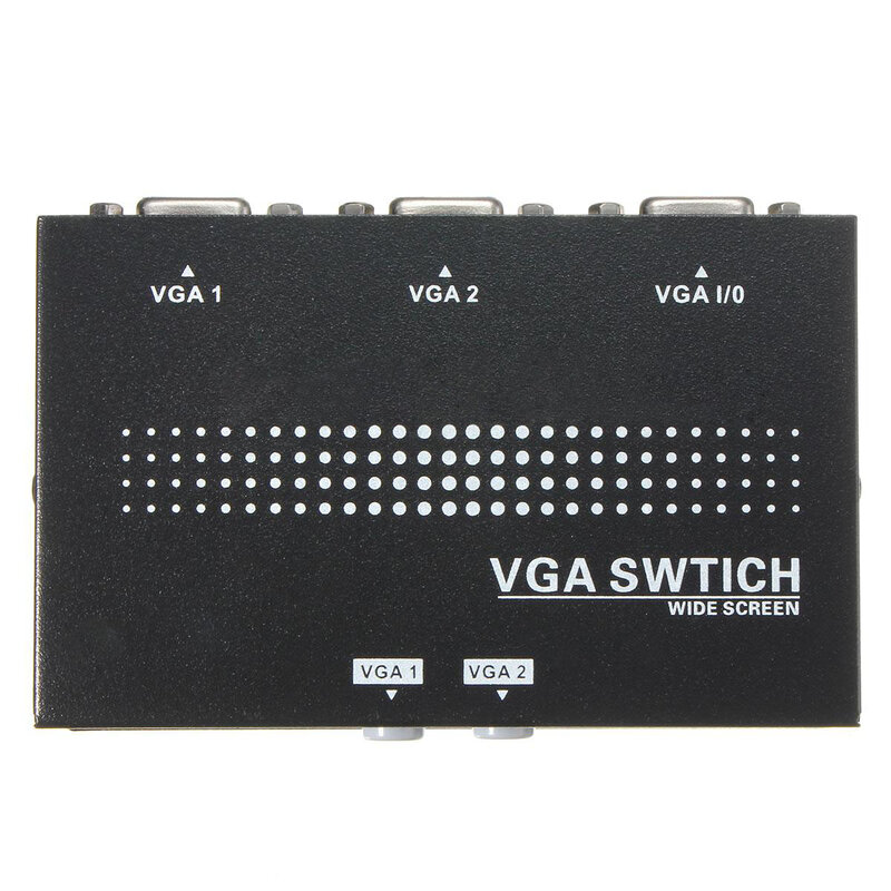 Divisor de interruptor MANUAL 2 en 1, salida VGA, 2, monitor, dos fuentes