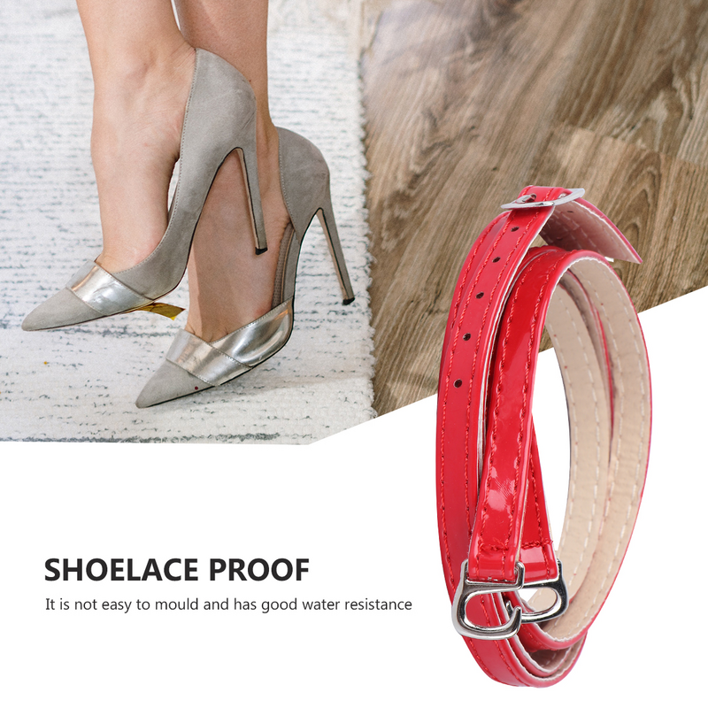 Sandal selempang hak tinggi wanita, sepatu tali dapat dilepas untuk sampai pergelangan kaki putih
