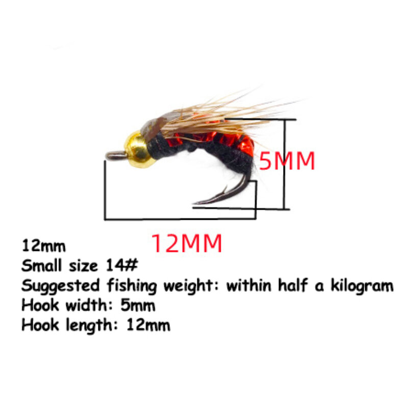 1PCS Lure Bait Biomimetic Fly Hook Nano Insect Hair Hook Fake Bait Horse Mouth White Striped Croaker Bait