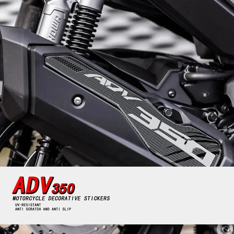 Pegatina epoxi 3D para tubo de escape, pegatina decorativa antideslizante para motocicleta HONDA ADV 350 ADV350 2022 2023