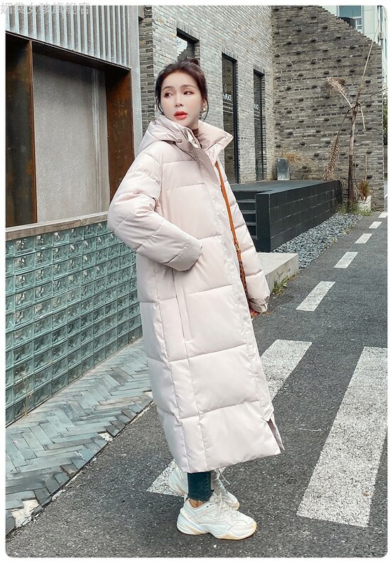 2022 nuovo inverno spesso lungo piumino Parka donna con piumini con cappuccio cappotti invernali moda abbigliamento donna JP288