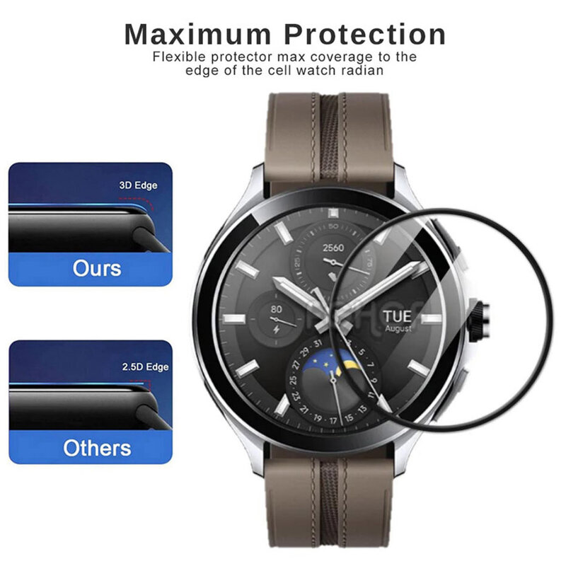 Film pelindung cakupan penuh untuk Xiaomi Watch 2 Pro, Cover pelindung layar fleksibel lembut untuk Mi Watch 2 Pro Aksesori bukan kaca