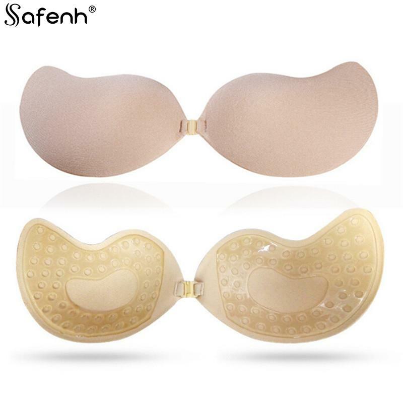 3 Size Black/Nude Adhesive Backless Bralette Seamless Bra Invisible A/B/C Fly Bra Strapless Silicone Push Up Bra Self