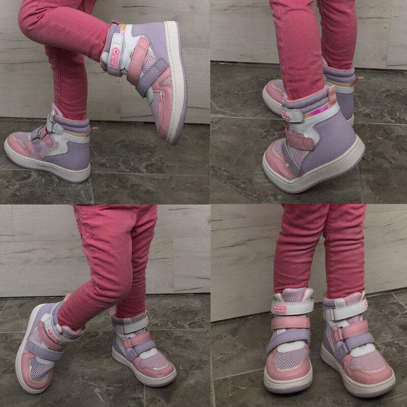 Ortolucland Sneakers per bambini ragazze Tennis stivali ortopedici sportivi per bambini Toddlers tiptoing Flatfeet scarpe Casual Size24 36