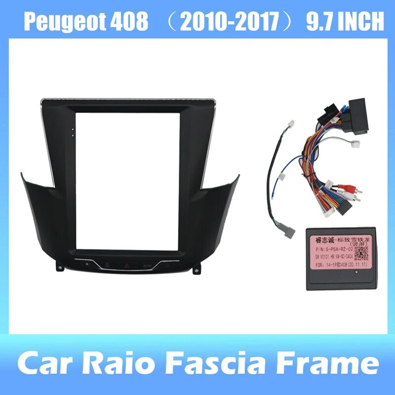 9.7-Inch 2din Autoradio Dashboard Voor Peugeot 408 (2010-2017) Stereo Panel, voor Teyes Auto Panel Met Dual Din Cd Dvd Frame