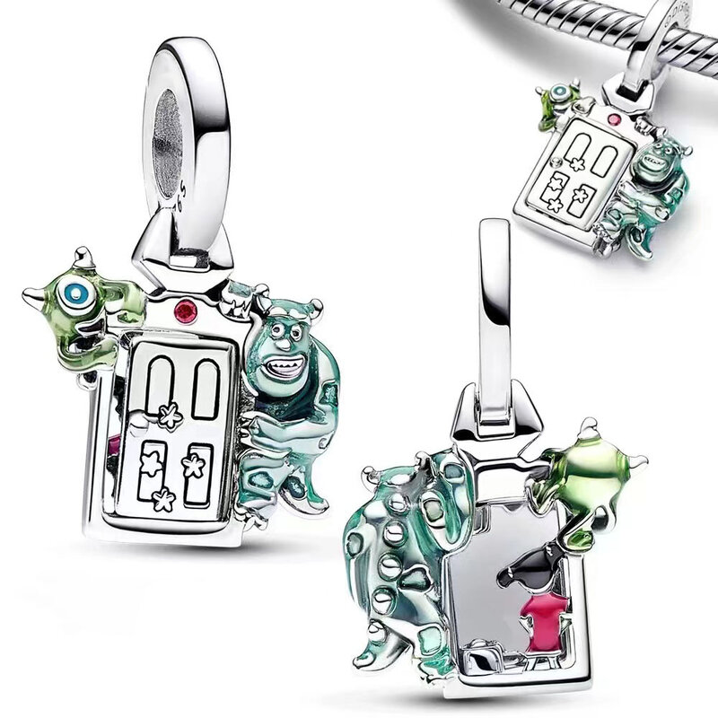 2023 Aoger MINISO Pixar Monsters Inc 925 Sterling Silver Charm Buzz Lightyear Bead Fit Original Pandora Bracelet Women Gifts