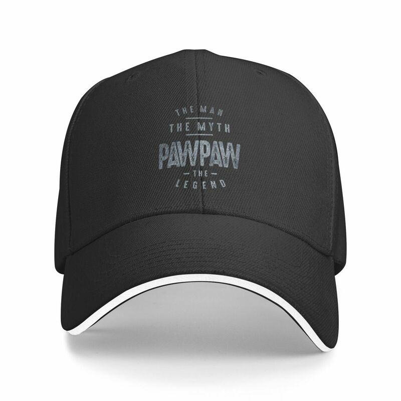 Pawpaw The Man The Legend 아빠 할아버지용 야구 모자, 커스텀 모자, 푹신한 모자, 2024