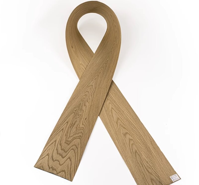천연 느릅나무 무늬 목재 베니어, 길이: 2.5 미터, 너비: 18cm 두께: 0.5mm