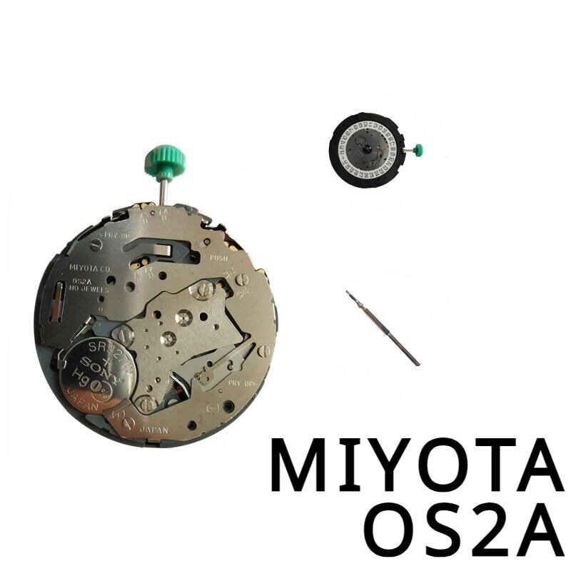 Японский механизм MIYOTA OS2A, 6-контактный многофункциональный кварцевый механизм с календарем, часы с аккумулятором 927, аксессуары