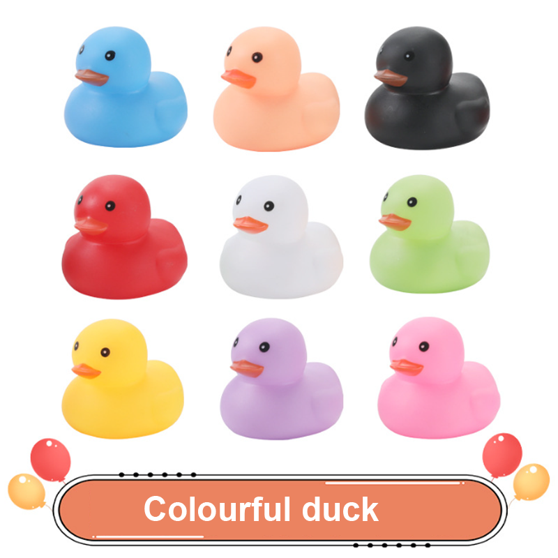 Cute Small Colorful Duck Water Toy Duck Baby Bath Toy giocattoli per l'acqua del bambino regalo creativo per lo Styling dell'anatra