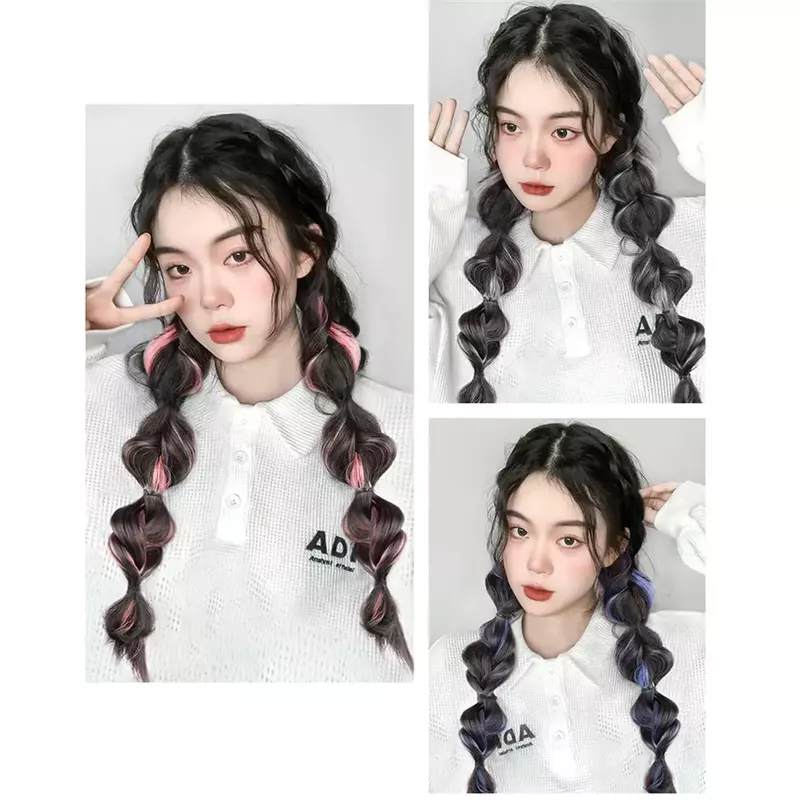 Корейский Искусственные волосы волоконный термостойкий парик для конского хвоста на заколке