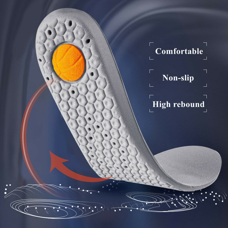 1Pair Sports Shoes Insoles Men Momen Comfort Running Baskets Insole for Feet Shock Absorption Thick Shoe Sole Non Slip Shoe Pads