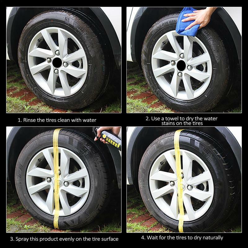 Reifen glanz spray langlebiges Wachs hellere Reifen beschichtung Reifens pray Auto liefert Reifens chutz 300ml für Gummi teile Pickups