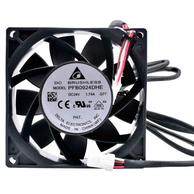 PFB0924DHE 9cm 9.2cm 92mm fan 92x92x38mm DC24V 1.74A 4 wires IP68 waterproof cooling fan for the inverter server chassis
