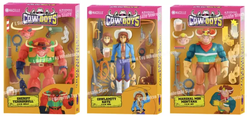 NACELLE Wild West C.O.W.-anak laki-laki Moo Mesa CowBoys teror Bull Kate Marshall Moo Anime Action Figurine hadiah mainan