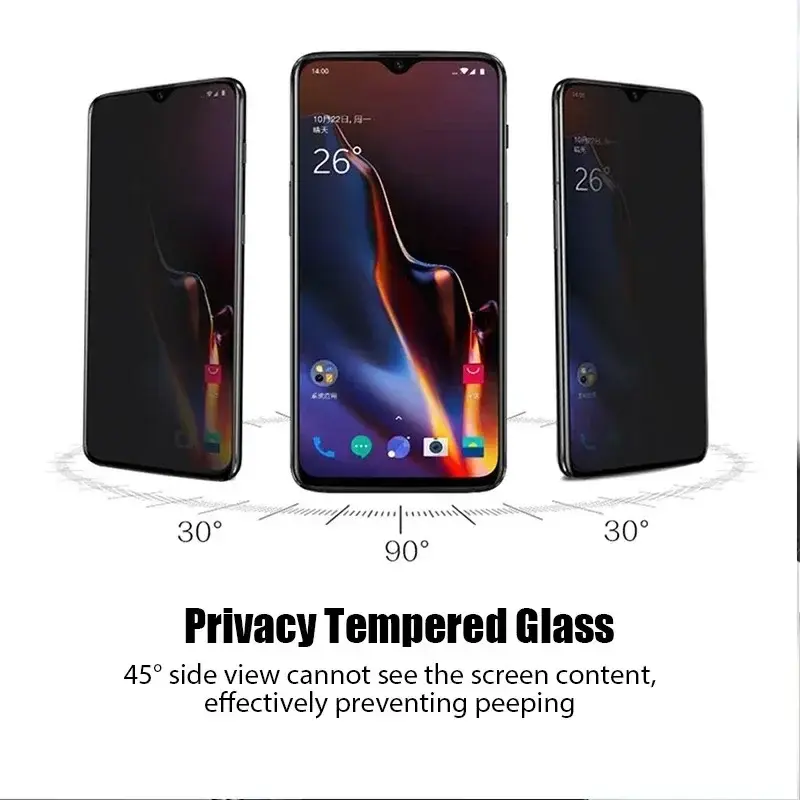 3Pcs Privacy Screen Protectors for Xiaomi Redmi Note 10 9 8 Pro 9s 10s 8T 9T Anti-Spy Tempered Glass for Poco X3 Pro NFC F3 M3