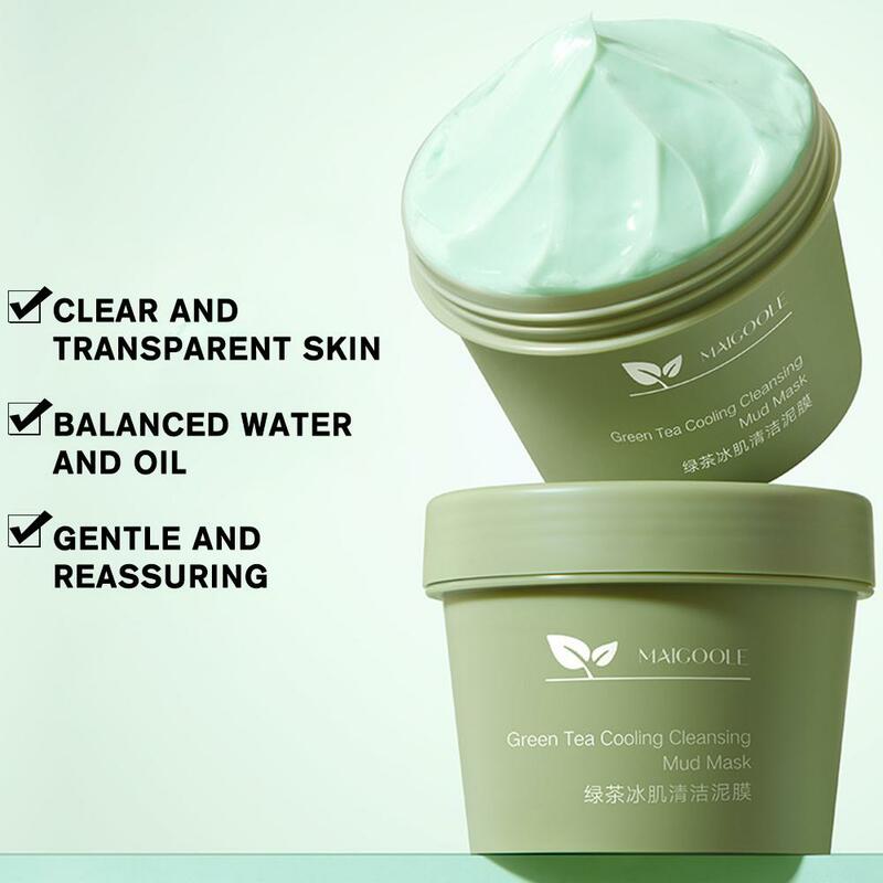 100g tè verde ghiaccio maschera di fango muscolare pulizia profonda rimuovere la maschera di punti neri ridurre la pelle del viso e i pori prodotti cura J0C0