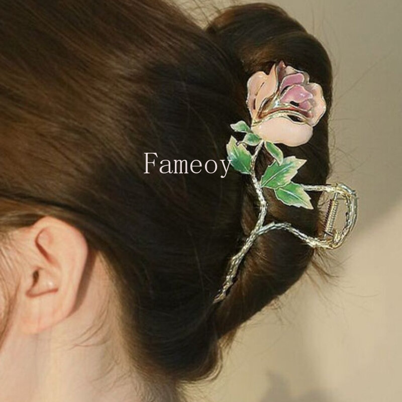 Модная новинка 2024, милая и романтичная женская заколка для волос в форме розы
