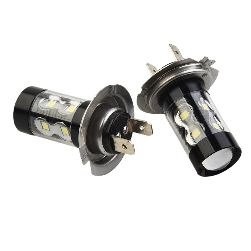 Farol LED de alta potência para carro, luzes de nevoeiro, lâmpadas DRL, lâmpadas brancas, 6000K, 160W, H7, 2pcs