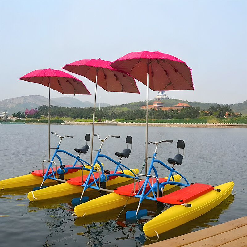 Summer hot selling banana shape water bike single floating LLDPE pedal bicycle for sale