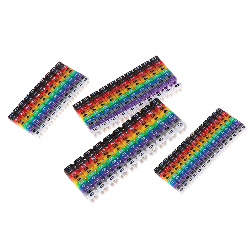 Marqueurs de câble de type C pour fil, marqueur de couleur, étiquette de numéro, 1.5 mm², 2.5 mm², 4 mm², 6 mm²