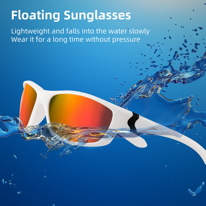RUNCL Polarized Floating Sunglasses Phocas Sports Fishing Eyewear Fish Glasses Men Women Lightweight Driving Cycling Running