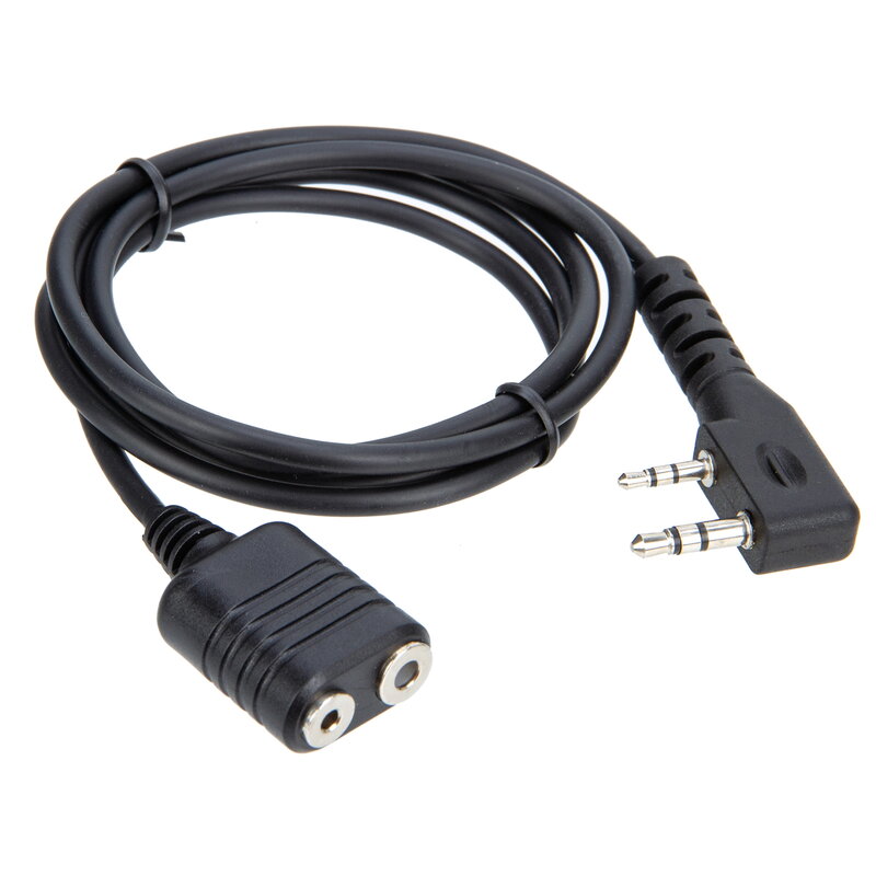 K type 2 Pin Speaker Mic Headset Earpiece Extension Cord Cable for BaoFeng UV-5R BF-888s for Kenwood Walkie Talkie