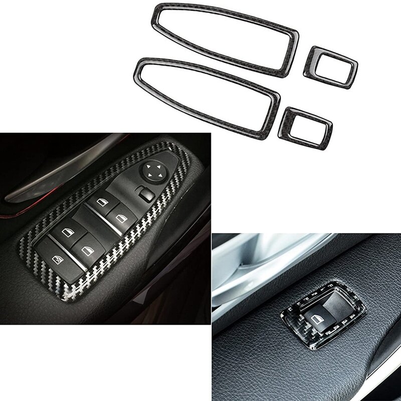 Full Set Interior Carbon Fiber for BMW- 3 Series F30 4 Series F33 2013-2019, AC Outlet Vents Trim, Gear Shift Knob Cover