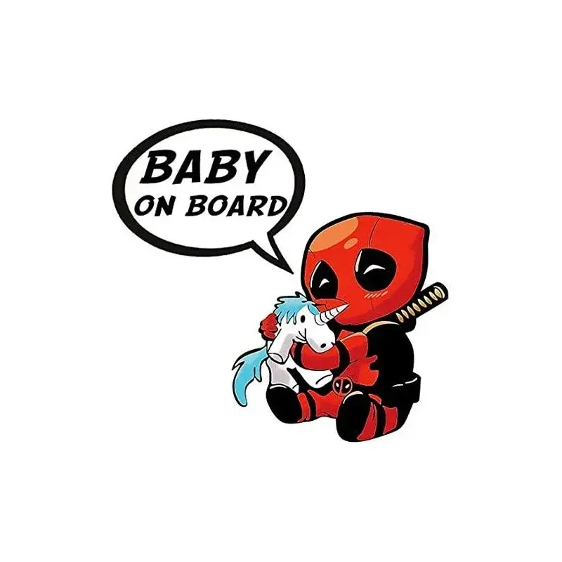 Bayi di papan tanda stiker mobil Decal dekorasi bayi Groot di papan penuh warna stiker tahan air tabir surya kaca depan aksesoris