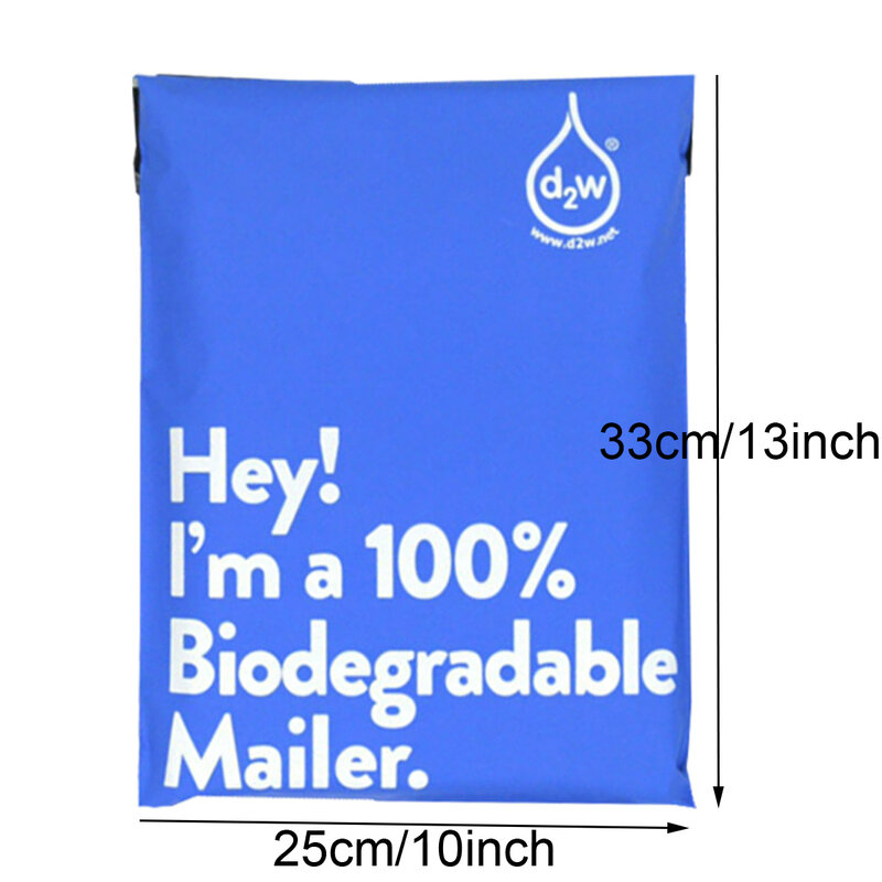 10 pçs preto ecofriend courier saco bolsa sacos 100% d2w biodegradável expresso saco impermeável auto-selo roupas mailer sacos postais