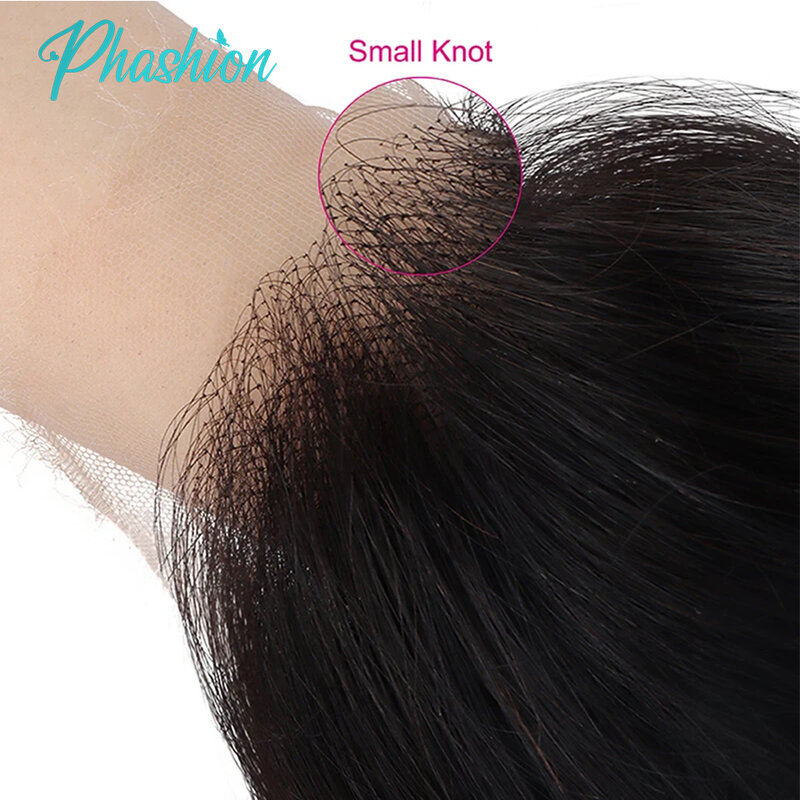 Phashion HD 13x6 13x4 koronki frontalny prosty wstępnie oskubane 4x5 6x6 szwajcarski pełne zamknięcie tylko naturalne czarne 100% Remy ludzkie włosy