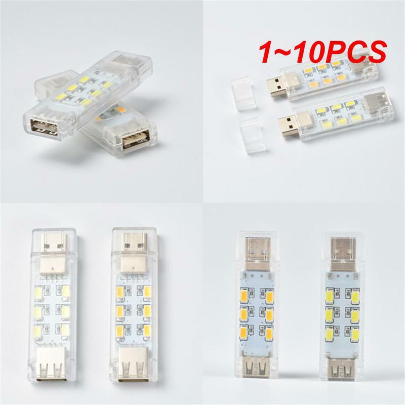 Портативные USB-ночники, 1-10 шт., 12 светодиодов