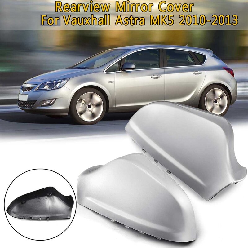 Cubierta de espejo retrovisor de coche, carcasa de tapa de espejo retrovisor de marcha atrás, 2 piezas, Opel Astra H para 2004-2009