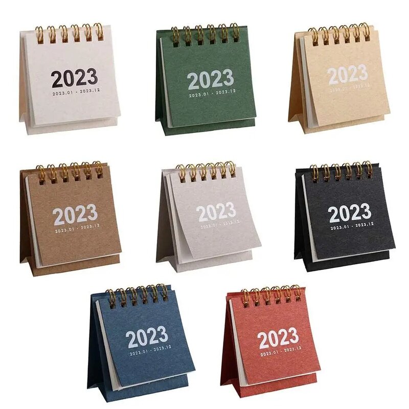 Eenvoudige Effen Kleur Organizer Bureau Papier Dagelijkse Scheduler Tafelplanner Bureaukalender 2022 Kalender Mini Kalender 2023 Kalender