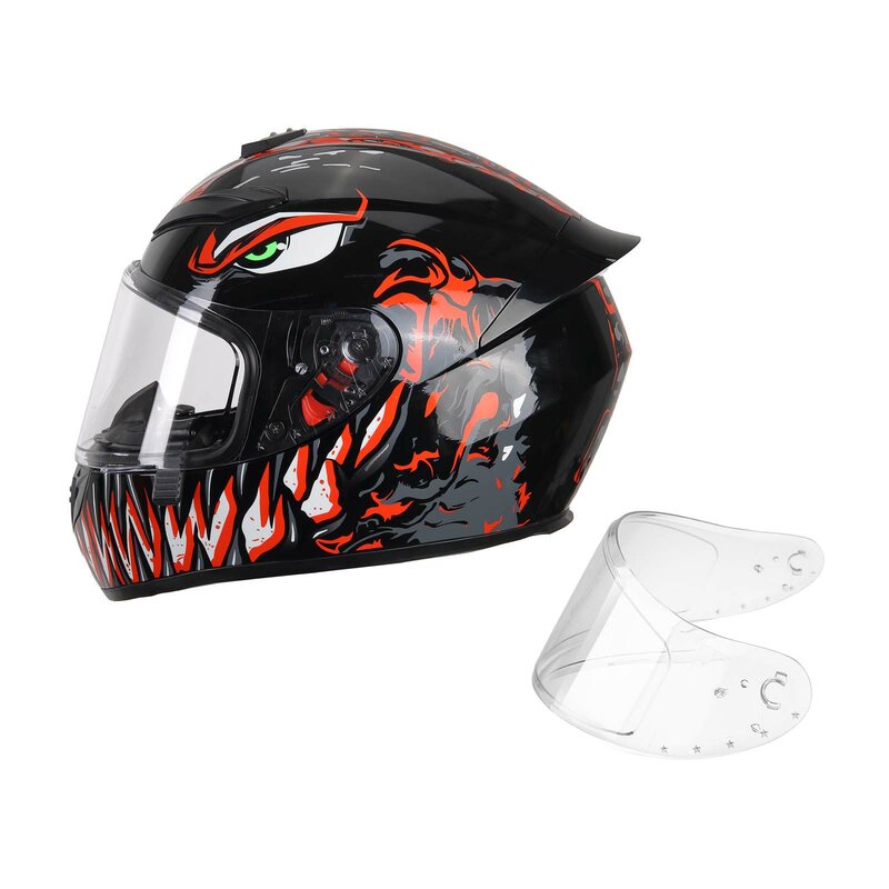 Motorcycle Full Face Helmets Lens Moto Helmet Visors Casco Visera Windshield Replacement Extra Lens Black Transparent Symphony