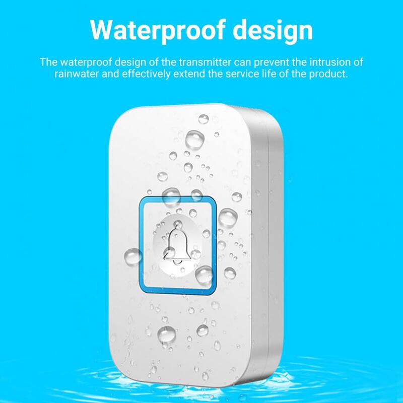 1 Set Office Smart Doorbell Adjustable Strong Penetrating Power Wireless Alarm Welcome House Melodies For Shop