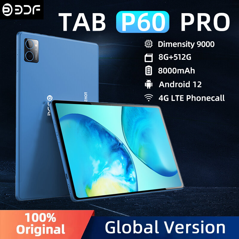 Globale Version Tablet 10,1 Zoll Android 12 Tablets 8GB RAM 512GB ROM Ten Core 3g 4g lte Internet mit 2,4g/5g WLAN GPS frei geschaltet